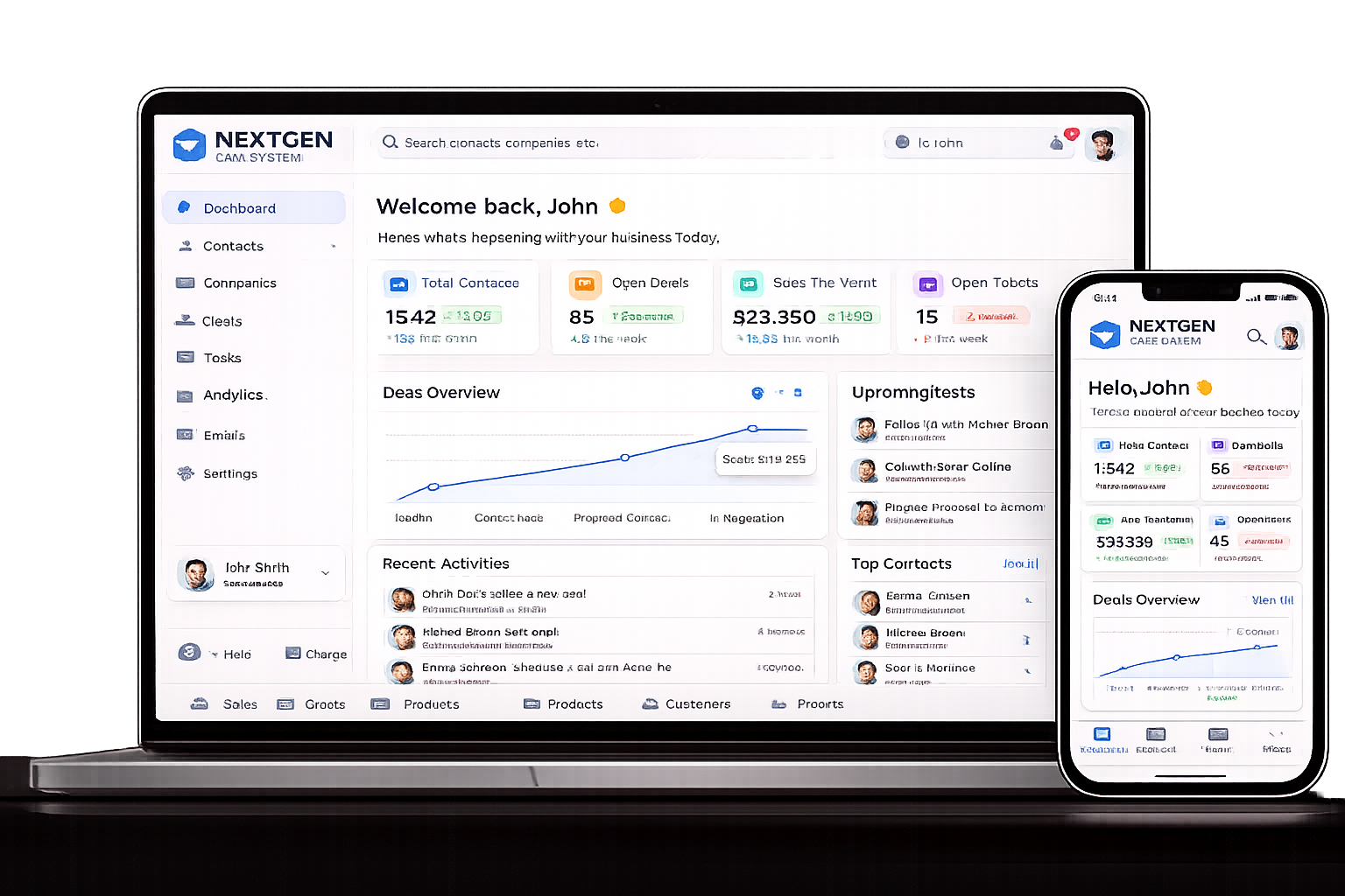 DMS Dashboard — Laptop & Mobile Mockup