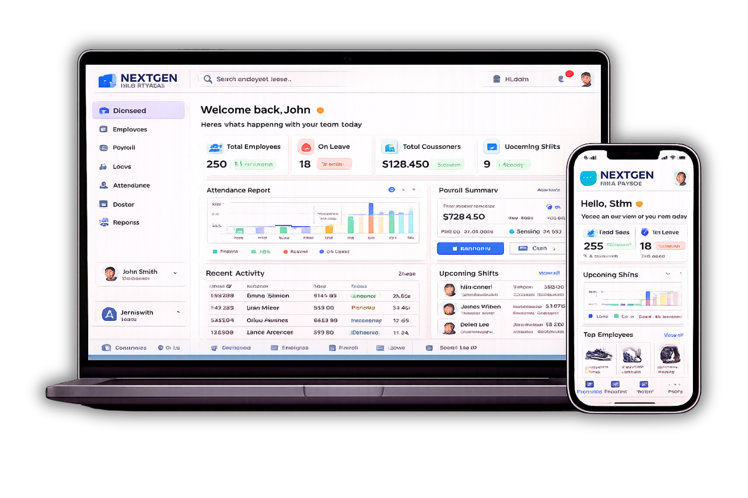 DMS Dashboard — Laptop & Mobile Mockup