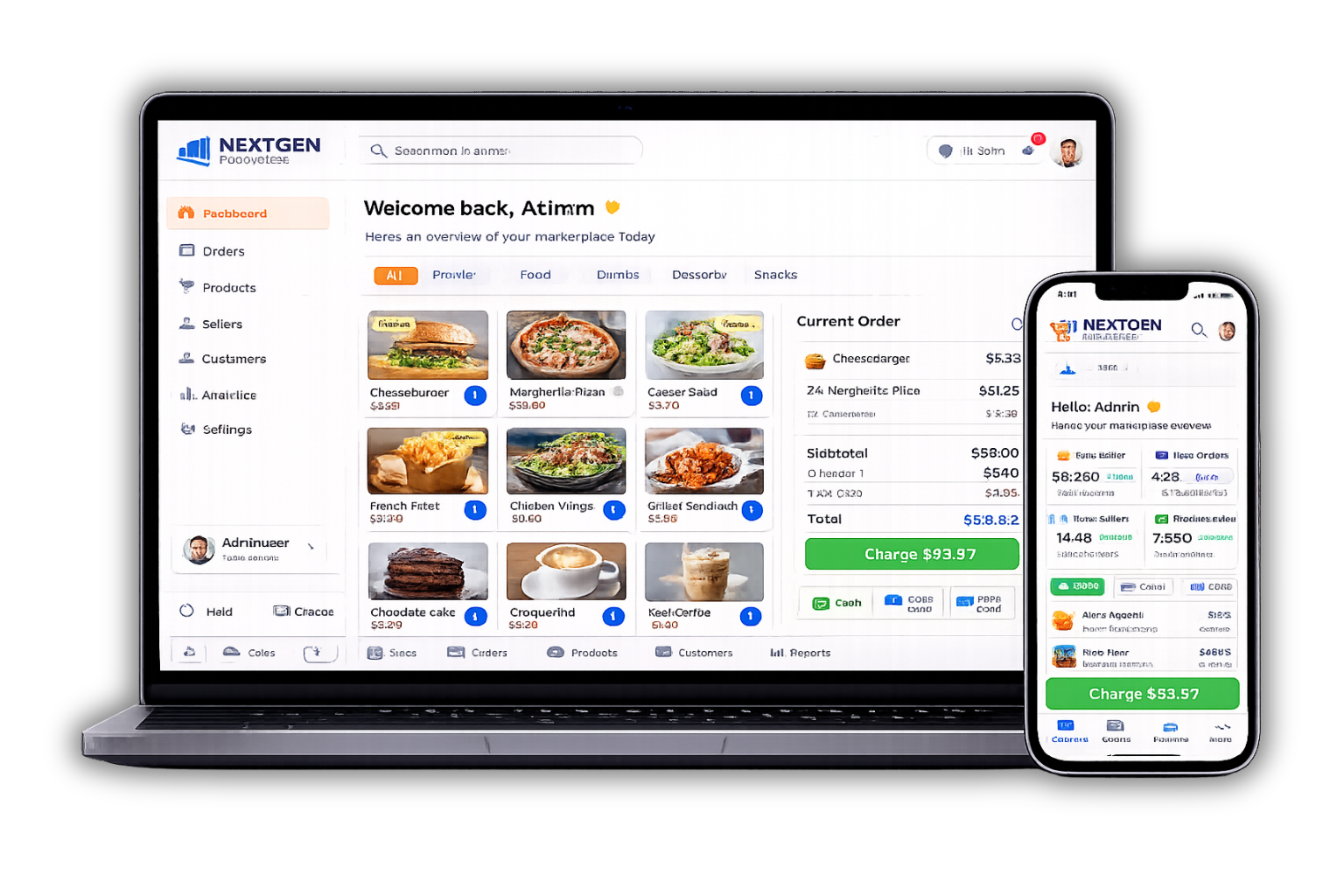 DMS Dashboard — Laptop & Mobile Mockup